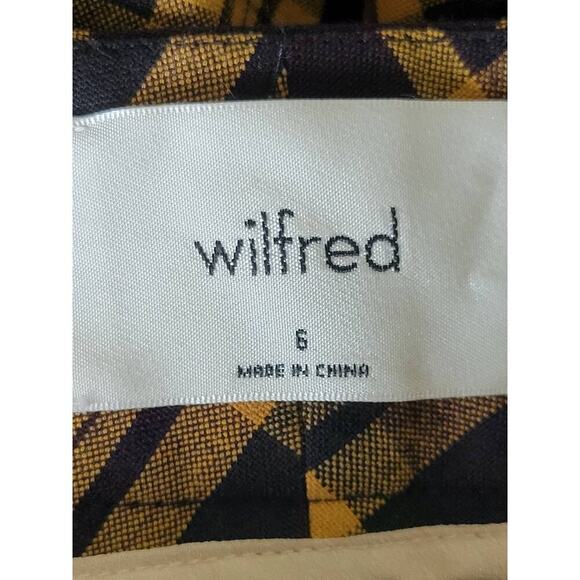 Aritzia Wilfred Women's Darontal Plaid Trouser Pants Size‎ 6 High Rise Career - Picture 10 of 12